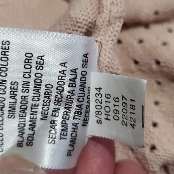 BAR III Perforated Cold Shoulder Viscose Sweater Top Shirt Barbie Ballet Pink - Picture 6 of 9